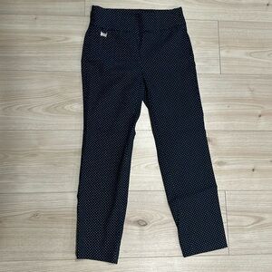 Premise Petite Pull On Navy Polka Dot Cropped Pants